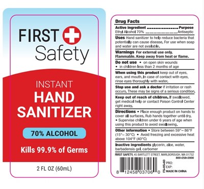 Image Of Label (First Safety Hand Sanitizer 60 mL)